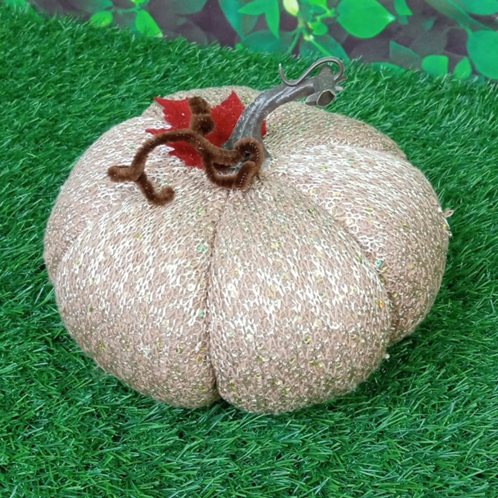 🍂 Fall Knit Glitter Pumpkin